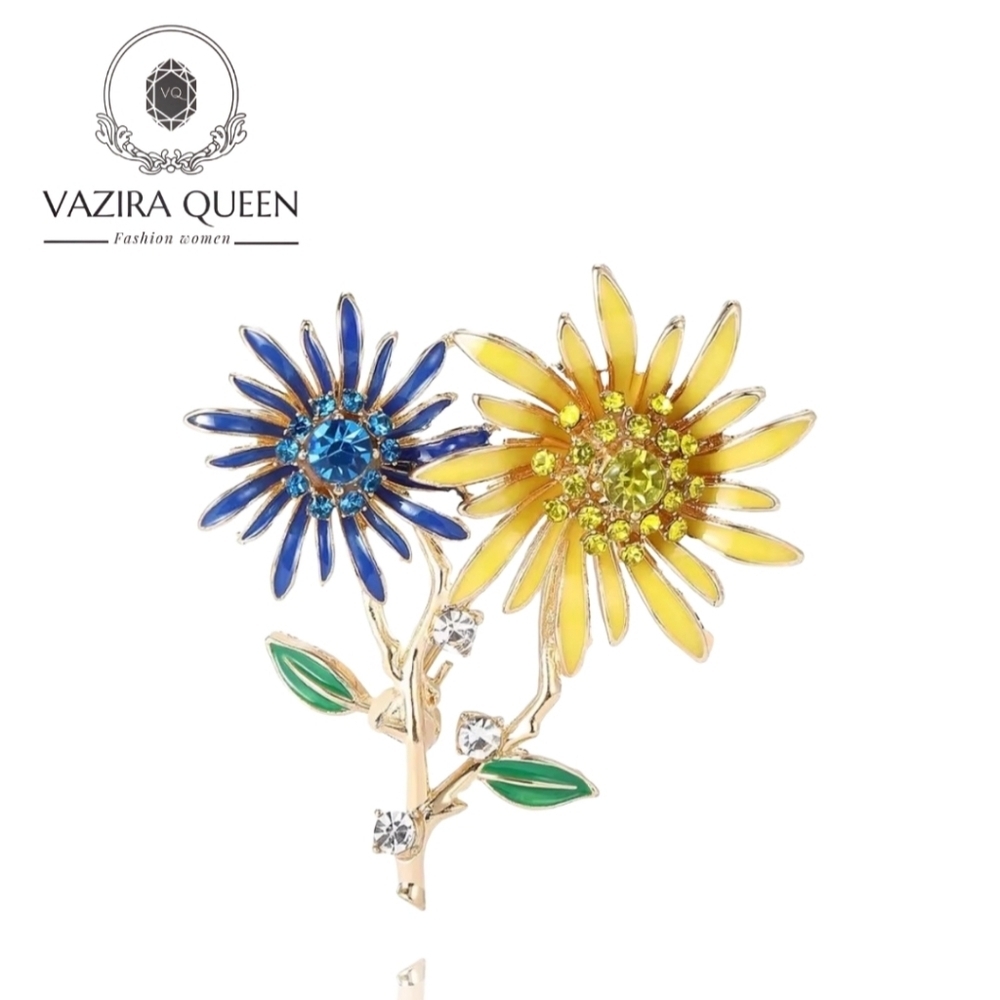 VQ Ukrainian Flower Brooch 